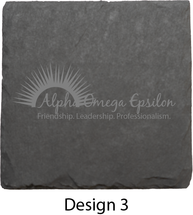 Alpha Omega Epsilon Stone Coasters - 4-Pack