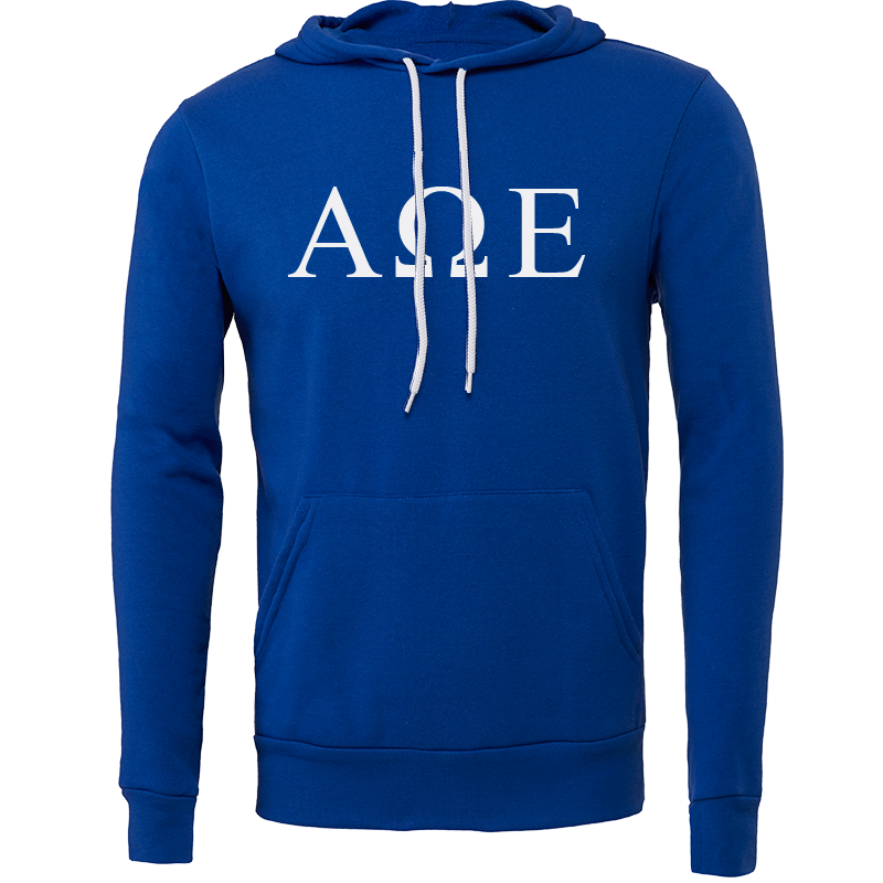 Alpha Omega Epsilon Lettered Hooded Sweatshirts