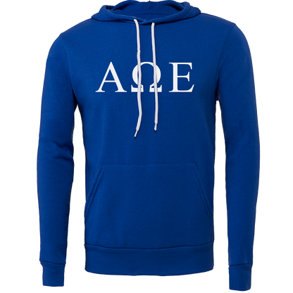 Alpha Omega Epsilon Lettered Hooded Sweatshirts