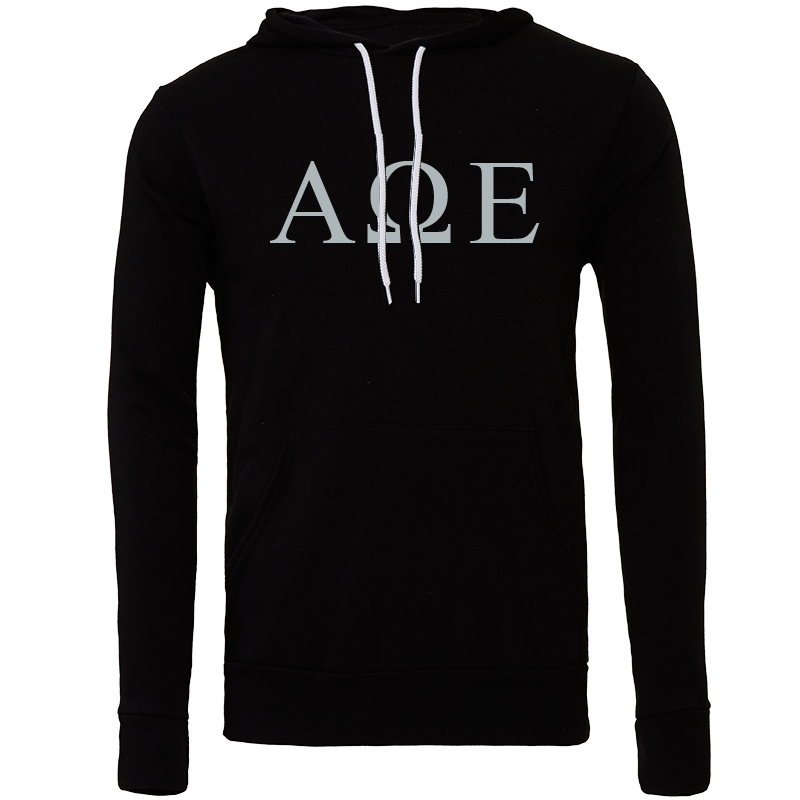 Alpha Omega Epsilon Lettered Hooded Sweatshirts