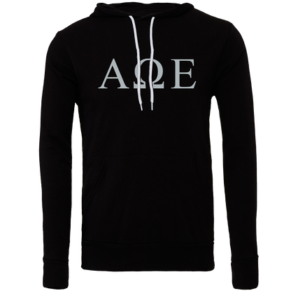 Alpha Omega Epsilon Lettered Hooded Sweatshirts