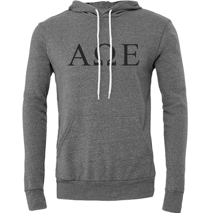 Alpha Omega Epsilon Lettered Hooded Sweatshirts