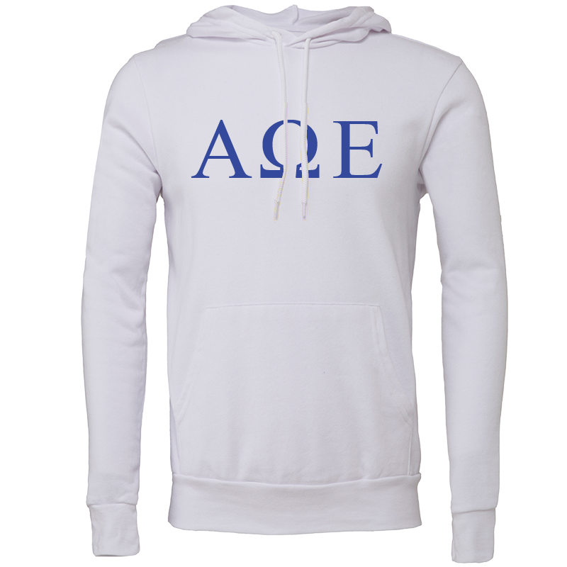 Alpha Omega Epsilon Lettered Hooded Sweatshirts