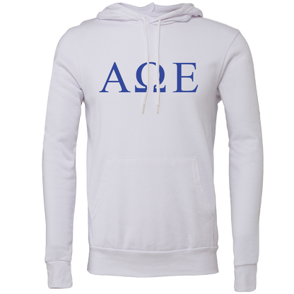 Alpha Omega Epsilon Lettered Hooded Sweatshirts