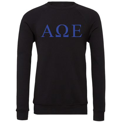 Alpha Omega Epsilon Lettered Crewneck Sweatshirts