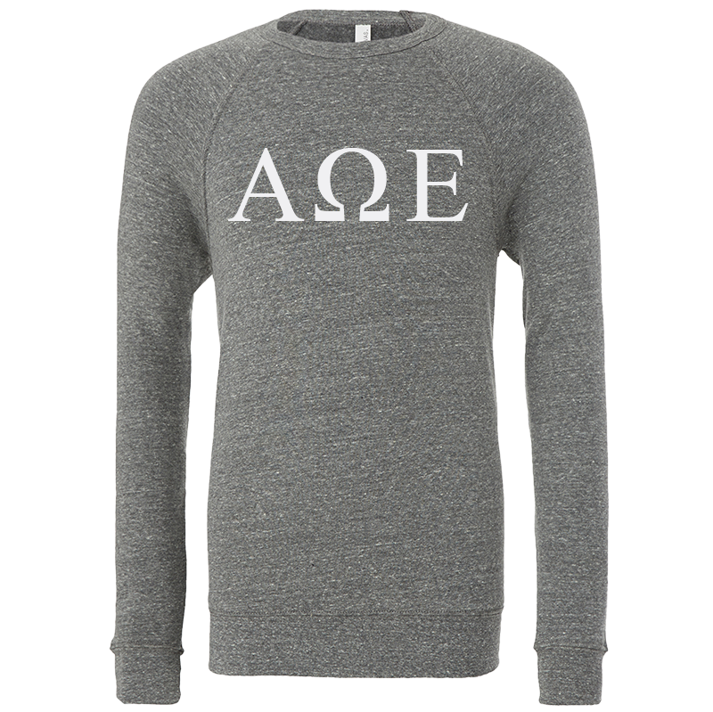 Alpha Omega Epsilon Lettered Crewneck Sweatshirts