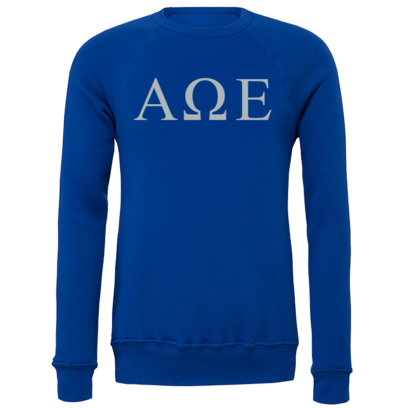 Alpha Omega Epsilon Lettered Crewneck Sweatshirts