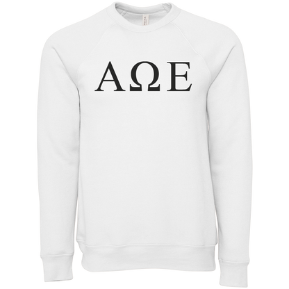 Alpha Omega Epsilon Lettered Crewneck Sweatshirts