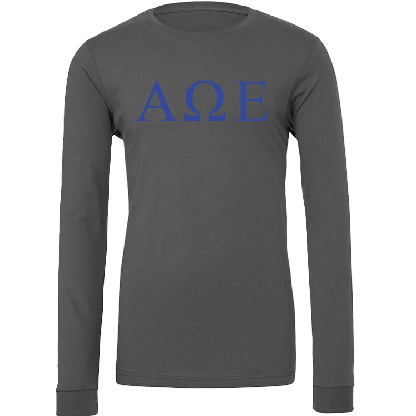 Alpha Omega Epsilon Lettered Long Sleeve T-Shirts