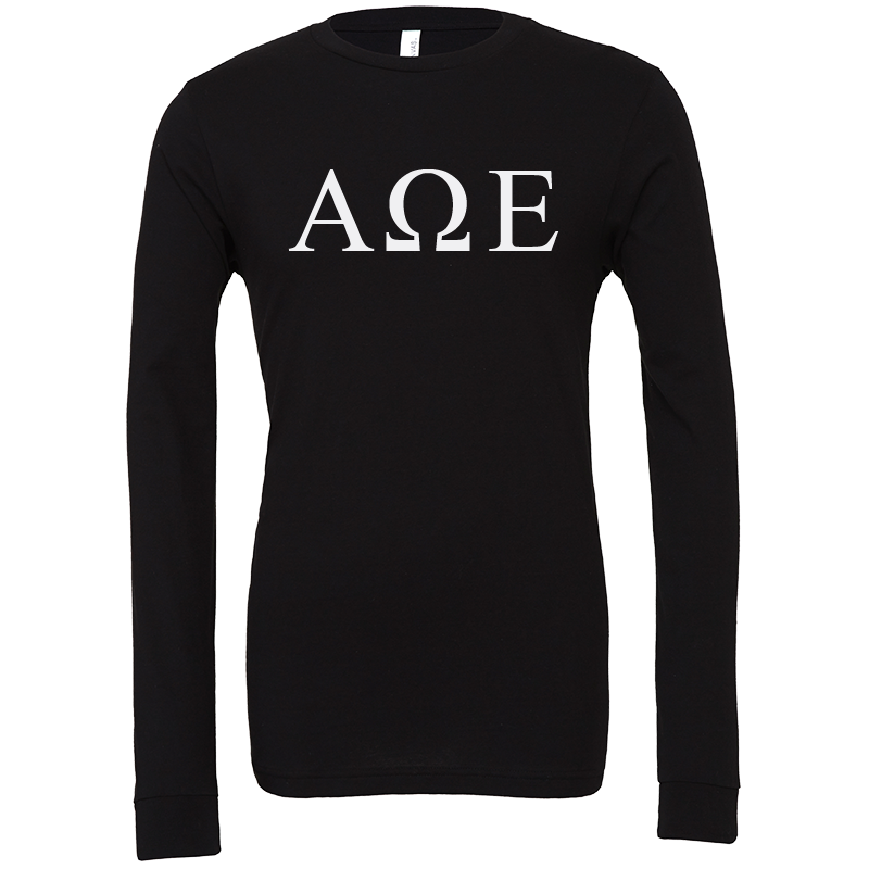 Alpha Omega Epsilon Lettered Long Sleeve T-Shirts