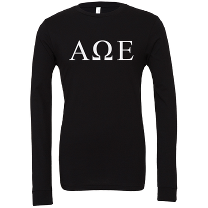 Alpha Omega Epsilon Lettered Long Sleeve T-Shirts