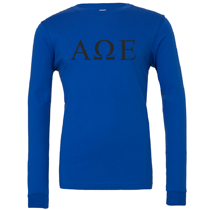 Alpha Omega Epsilon Lettered Long Sleeve T-Shirts