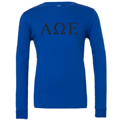 Alpha Omega Epsilon Lettered Long Sleeve T-Shirts