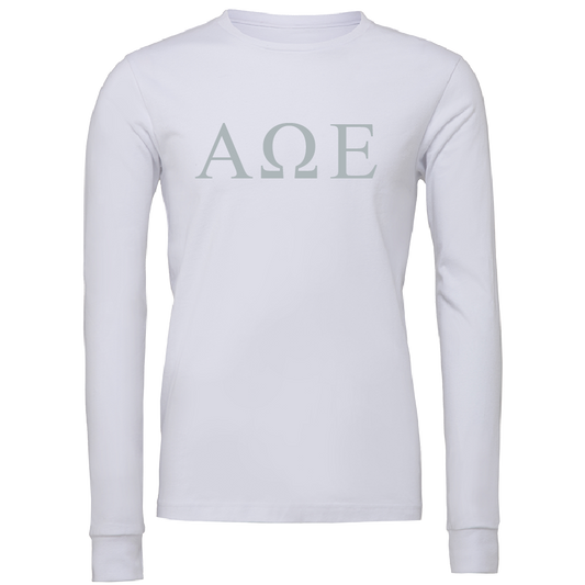 Alpha Omega Epsilon Lettered Long Sleeve T-Shirts