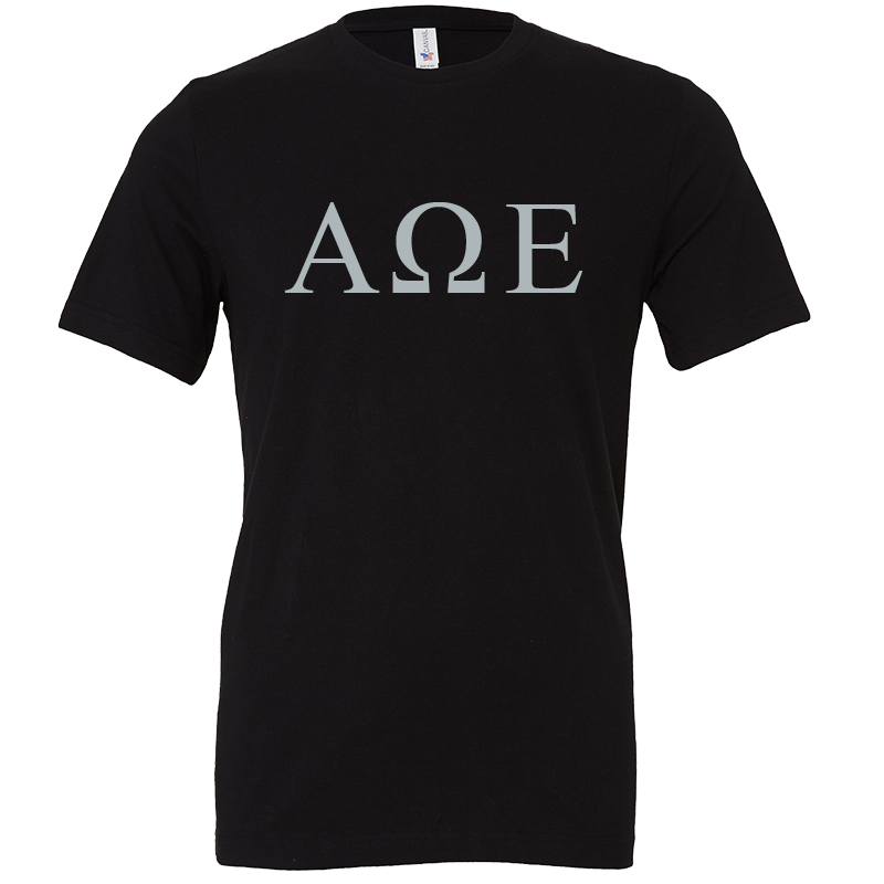 Alpha Omega Epsilon Lettered Short Sleeve T-Shirts