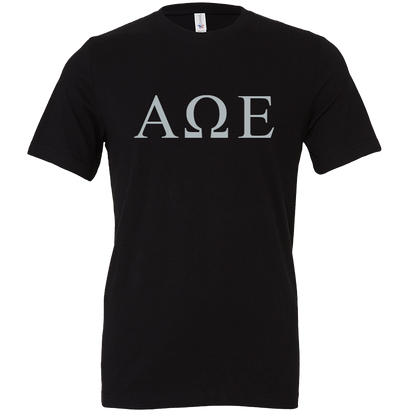 Alpha Omega Epsilon Lettered Short Sleeve T-Shirts