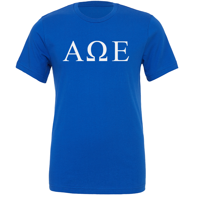 Alpha Omega Epsilon Lettered Short Sleeve T-Shirts