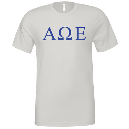 Alpha Omega Epsilon Lettered Short Sleeve T-Shirts