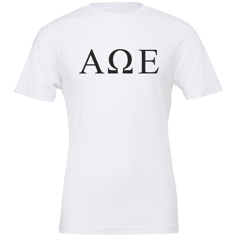 Alpha Omega Epsilon Lettered Short Sleeve T-Shirts