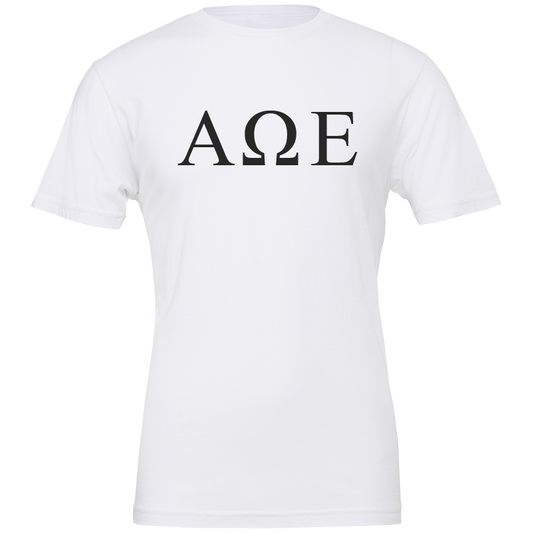 Alpha Omega Epsilon Lettered Short Sleeve T-Shirts