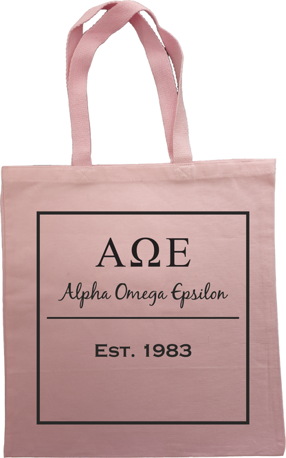 Alpha Omega Epsilon Tote Bags