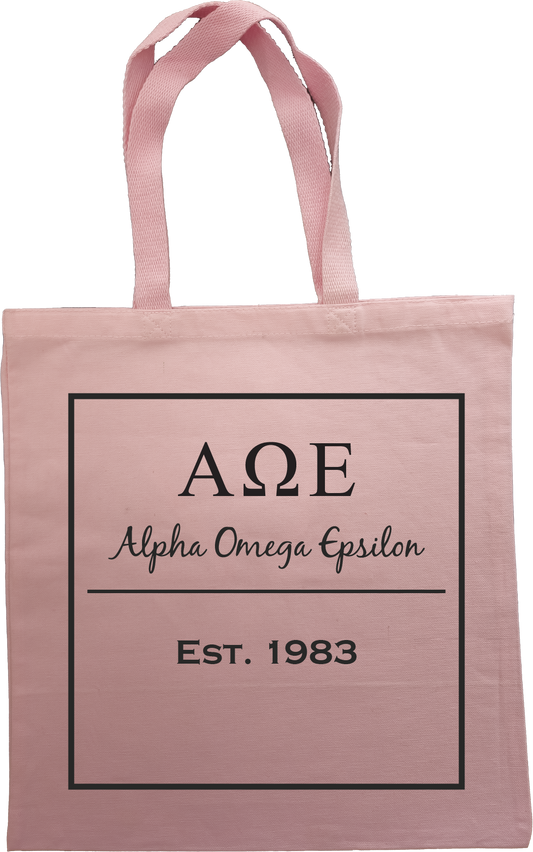 Alpha Omega Epsilon Tote Bags