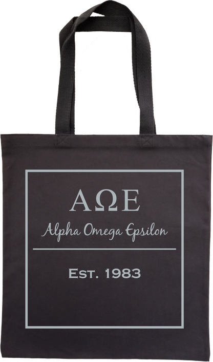 Alpha Omega Epsilon Tote Bags