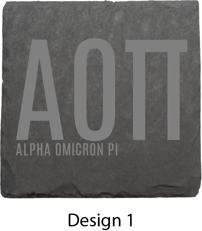 Alpha Omicron Pi Stone Coasters - 4-Pack