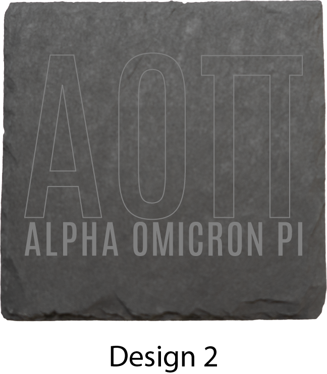 Alpha Omicron Pi Stone Coasters - 4-Pack