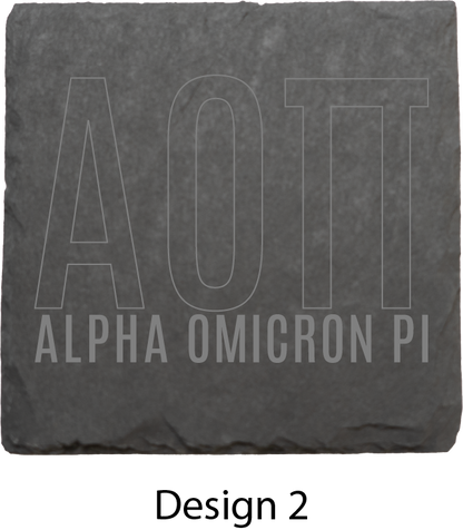 Alpha Omicron Pi Stone Coasters - 4-Pack