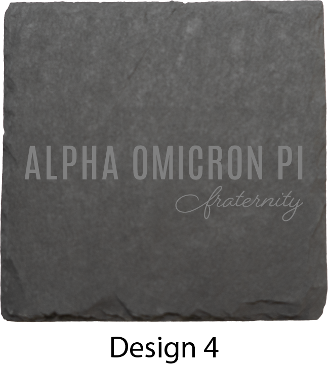 Alpha Omicron Pi Stone Coasters - 4-Pack