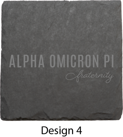 Alpha Omicron Pi Stone Coasters - 4-Pack