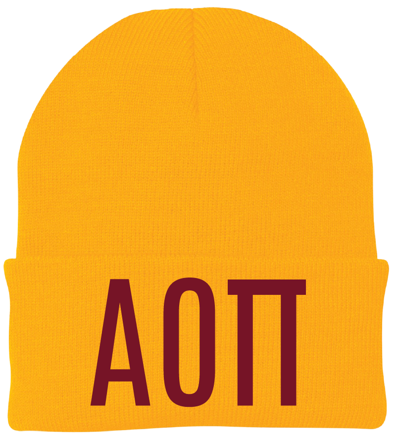 Alpha Omicron Pi Lettered Beanies