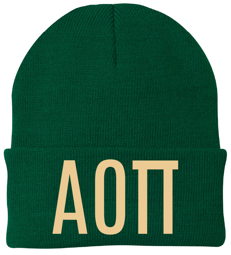 Alpha Omicron Pi Lettered Beanies