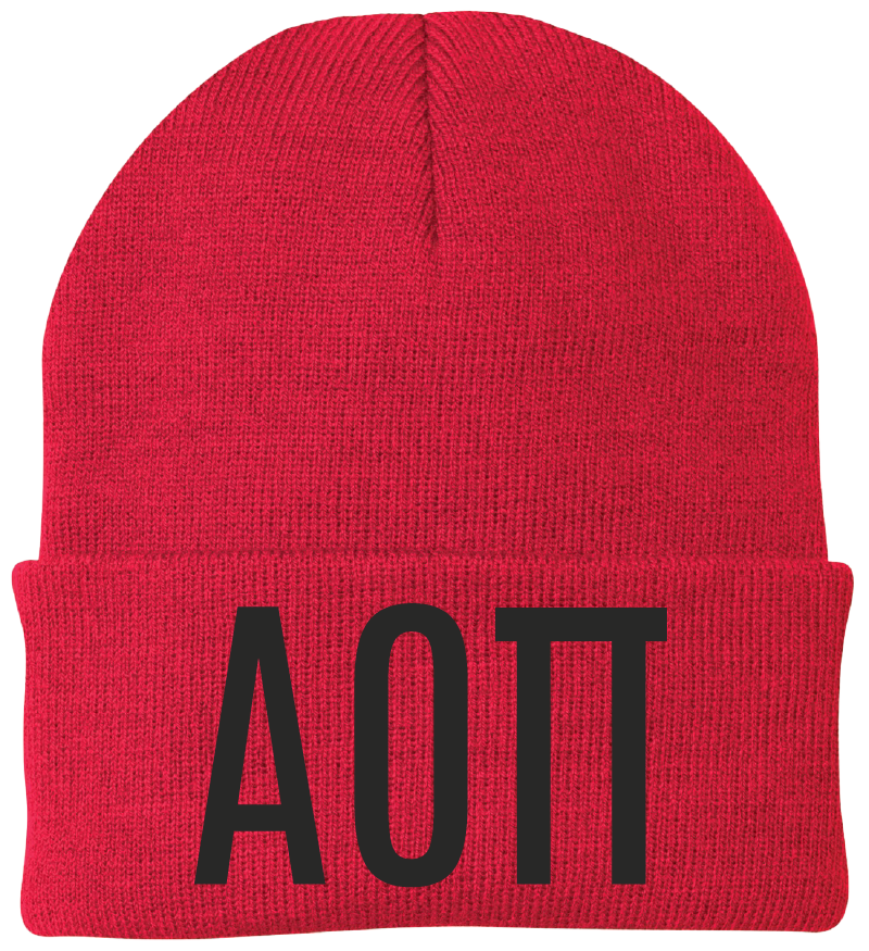 Alpha Omicron Pi Lettered Beanies