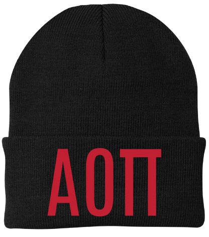 Alpha Omicron Pi Lettered Beanies