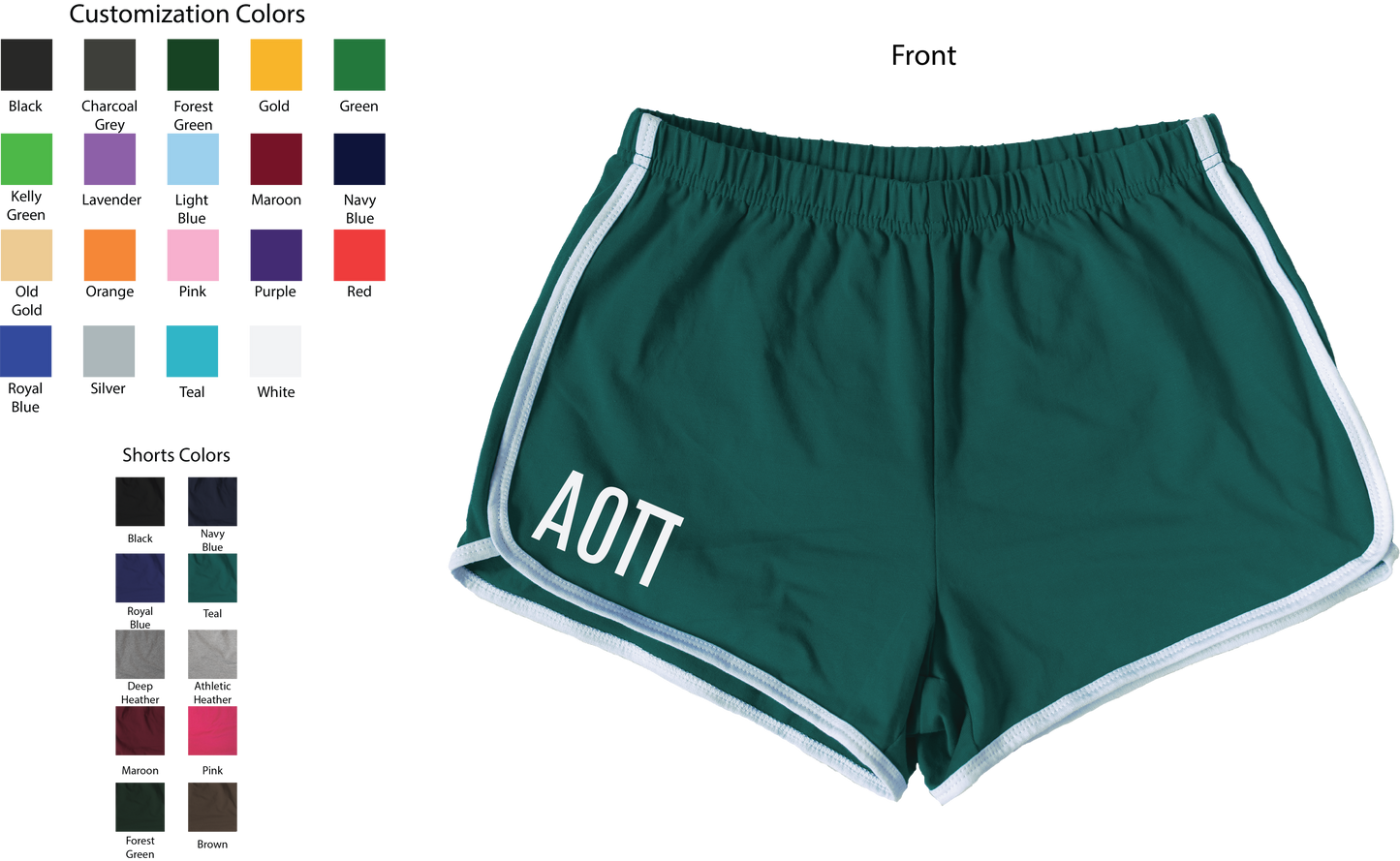 Alpha Omicron Pi Lettered Women's Shorts