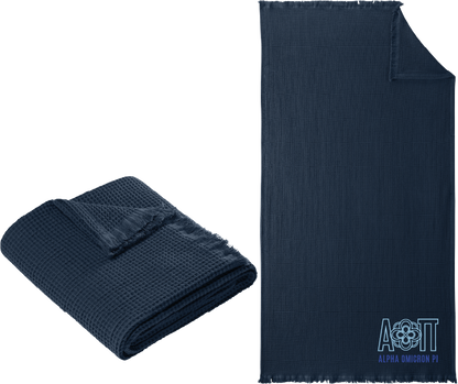 Alpha Omicron Pi Letters and Name Blankets