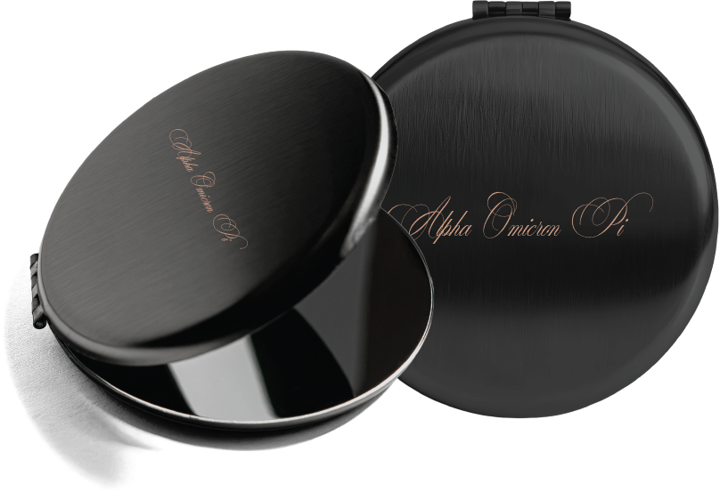 Alpha Omicron Pi Script Pocket Mirrors