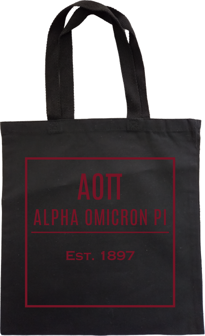 Alpha Omicron Pi Tote Bags