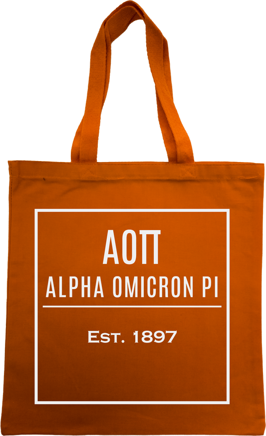 Alpha Omicron Pi Tote Bags