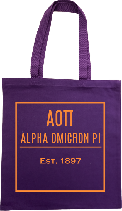 Alpha Omicron Pi Tote Bags