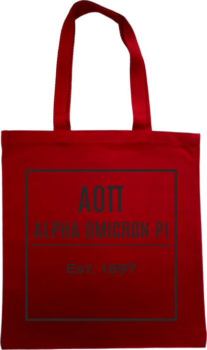 Alpha Omicron Pi Tote Bags
