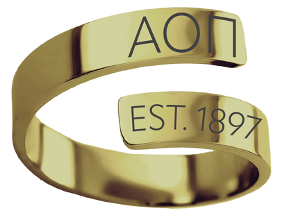 Alpha Omicron Pi Year and Letters Rings