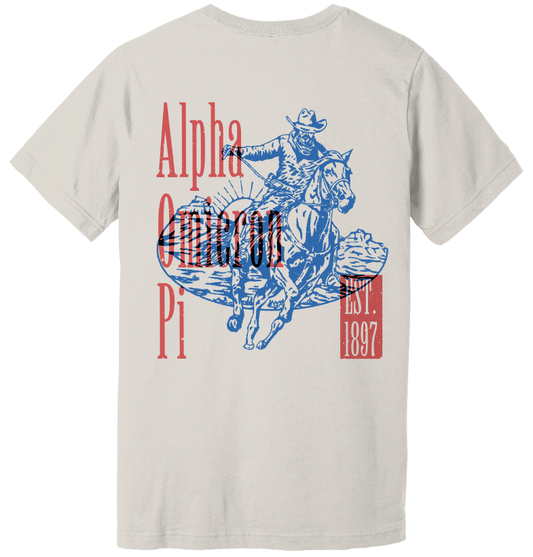 Alpha Omicron Pi Cowboy Graphic T-Shirt