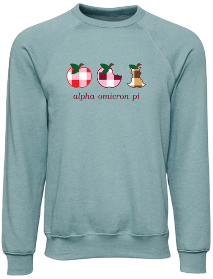 Alpha Omicron Pi Apple Evolution Crewneck