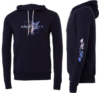 Alpha Omicron Pi Pink Chrome Graphic Hoodie