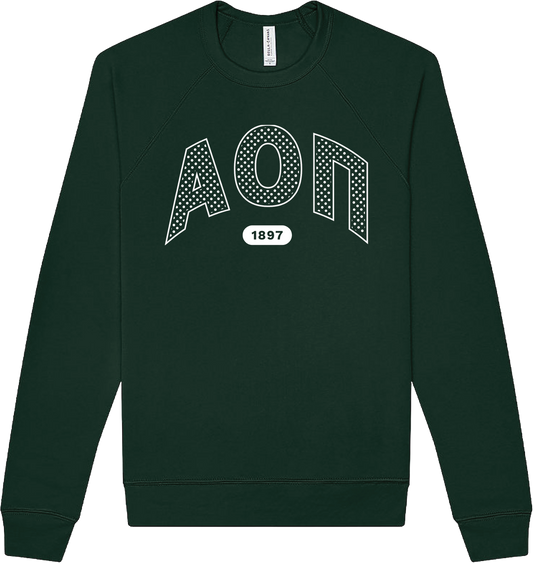 Alpha Omicron Pi polka dot forest