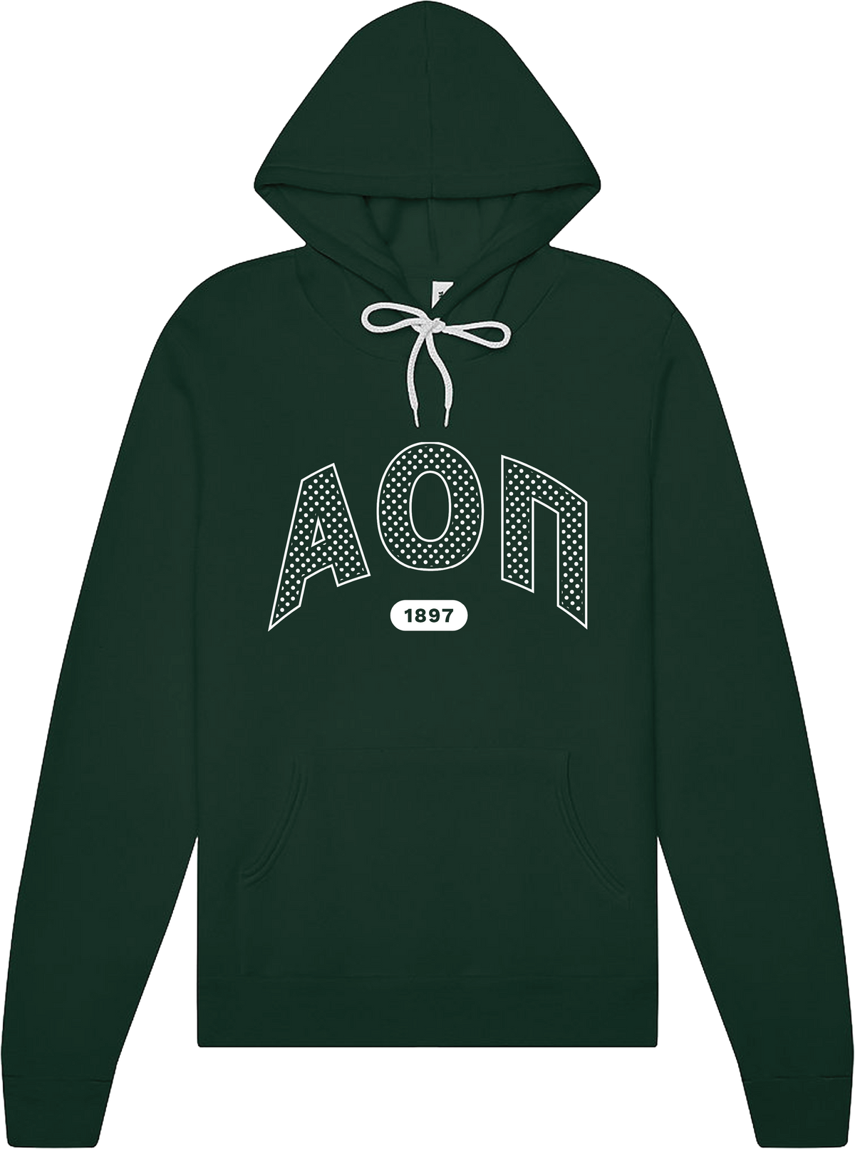 Alpha Omicron Pi polka dot forest hoodie