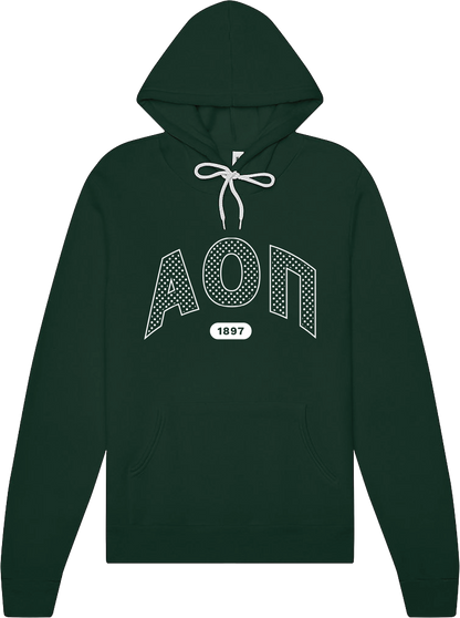 Alpha Omicron Pi polka dot forest hoodie